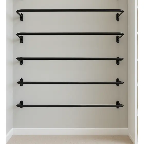 Kit 5 Unidades Cabideiro de Parede Arara – Organizador Closet e Loja