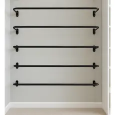 Kit 5 Unidades Cabideiro de Parede Arara – Organizador Closet e Loja
