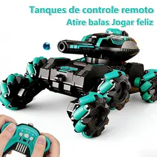 Carrinho Controle Remoto Acrobático Stunt Racing Drift Gira 360 Atire balas