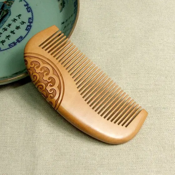 Escova Para Cabeleireiro Pêssego Pentes De Madeira Nova Massagem Natural Estática Pente Pro