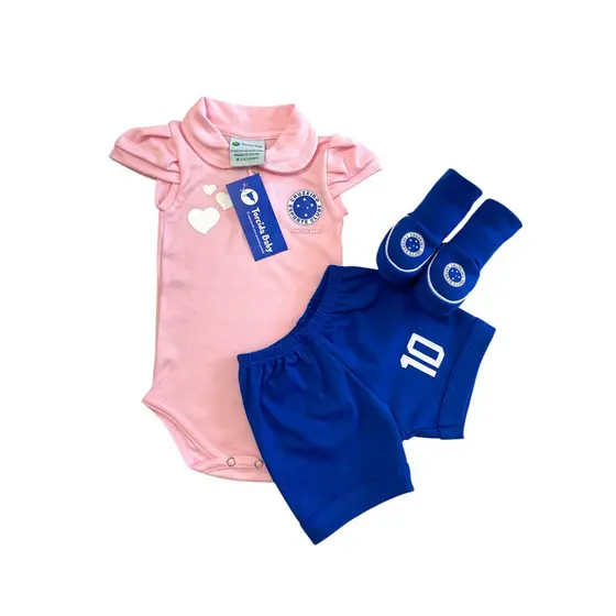 kit 3 peças Oficial Torcida Baby, bebê temáticos moda infantil times