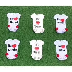 Kit bebê frases ,temáticos, mêsversário, body bebê, personagens, malha suedine 100% algodão