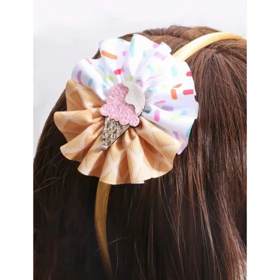 Tiara pro cabelo infantil sorvete