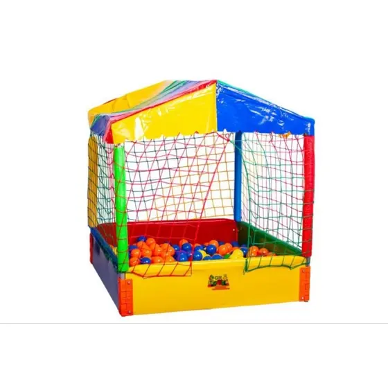 Piscina de Bolinha Infantil 1,0x1,0 - Colorida - Resistente