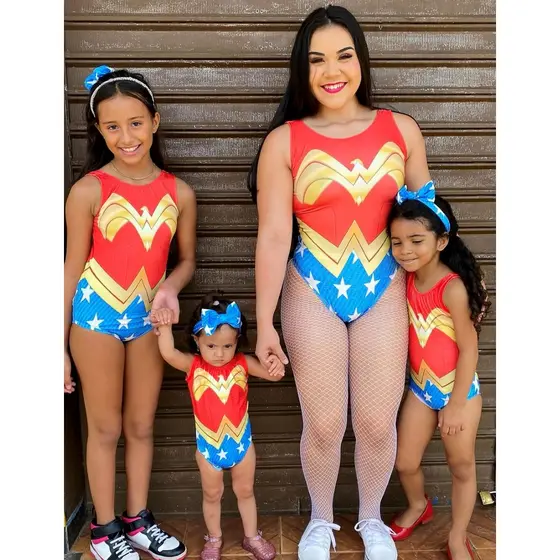 Body Mulher Maravilha - Infantil ou Adulto - Mulher Maravilha -