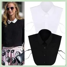 Encanto Nova Moda Blusa Feminina Do Vintage Sólida Camisa De Colarinho Falso