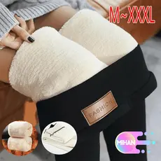 Calça legging feminina forrada com lã cintura alta