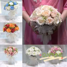 Buquê De Noiva DA-FACC , Buquês De Casamento Em Malha De Renda , Flores Artificiais Romântico