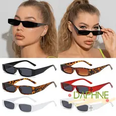 DA-FACC Pequeno Rectângulo Óculos De Sol Moda Feminina UV400 Tendência Moldura Pequena