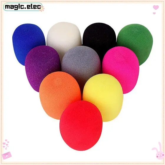 MA 10 Pcs Capa De Microfone , Capas Reutilizáveis De Espuma Grossas Coloridas Para Microfones Karaokê