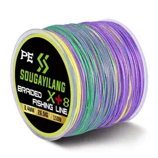 Sougayilang Linha De Pesca Entrançada Pe Multifilamento 6-26,5kg X8 Fios 150m