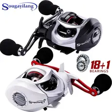 Sougayilang Carretel De Pesca Isca 18 + 1BB Max Arraste Poder 10 Kg Carretilhas Da Carpa Fresco/Fundição De Água Salgada