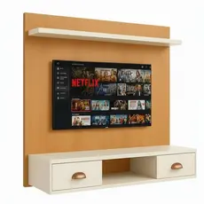 Painel Para Tv 45 Polegadas De Parede Rack 2 Portas Moderno - E&A