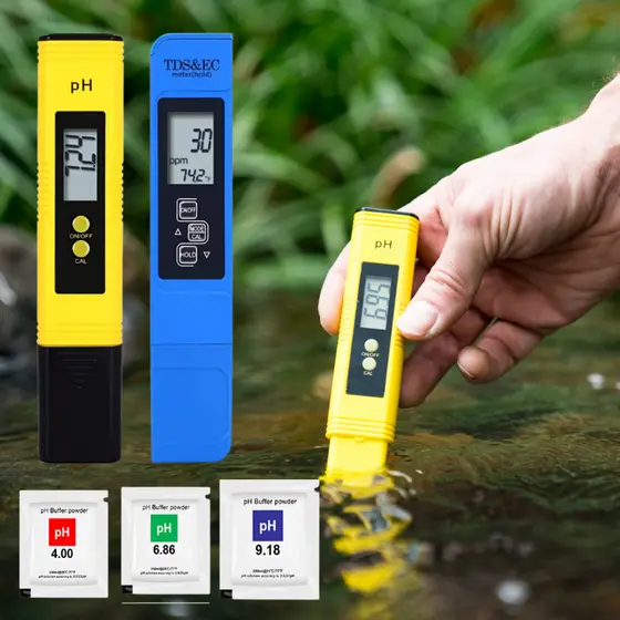 Medidor de Ph água Digital + TDS/EC Condutivimetro Hidroponia