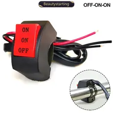 Motocicleta Guid Guidão LED Interruptor De Farol Longe Próximo A Três Linhas Botão De Luz De Condução De M3O3