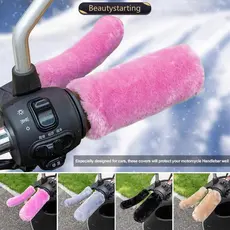 4 Pçs Universal Motocicleta Veículo Elétrico Alça Capa Guiador À Prova De Frio Quente Acolchoado Modelos Inverno Q8U6