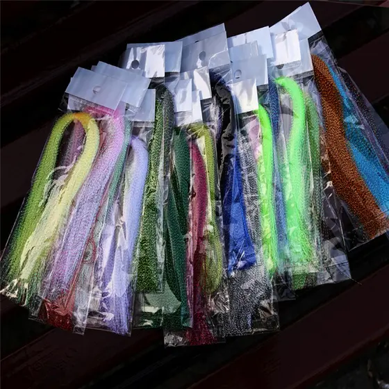 Isca Artificial Torcida Mosca De Lata De Pesca Com Cristal Brilhante