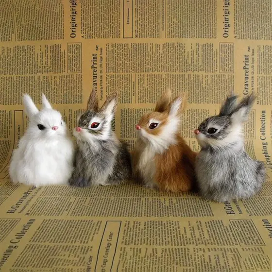 Simulação Gato Coelho Raposa Coruja Modelo Pele Gatos De Pelúcia Crianças Aniversário Presentes Imitação Boneca Animal