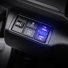 CF 4.2A Porta Dupla Toma Carregador De Telefone Rápido Com Voltímetro LED Carro USB Adaptador De Tomada Embutida 12V 24V