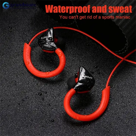 Fones De Ouvido De Corrida Esportiva G3 Com Fio De Memória À Prova D'água IPX5 Microfone Fone Intra-Auricular Estéreo Bass R7S7