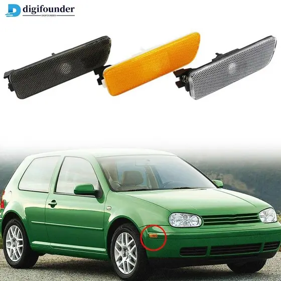 DFR Luzes Laterais de Seta para Para-choque Dianteiro Esquerdo e Direito Sem Lâmpadas para VW Golf 4 Jetta MK4 1999-2004