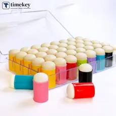 TIMEKEY 10 Pçs Pintura A Dedo Esponja Daubers Espuma Aplicação Tinta Giz Coloração DIY Artesanato Conjunto Ferramentas D