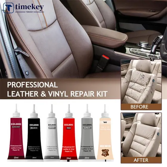 TIMEKEY 20ml Gel De Reparo De Couro Reparação De Carro Arranhões Rachaduras Assento Em Casa Sofá Complementar Remodelaçã