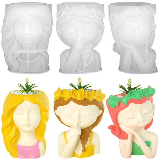 FLYTOP DIY Moldes De Silicone Para Fabricação Manual De Vasos De Flores