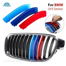 OM 3pcs/Set M Tiras De Aparas Da Grade Dianteira Do Carro De Corrida Para BMW E46 E90 E91 E92 E93 F30 E60 E61 F10 G30 G20 F07 F11 F18 Desempenho