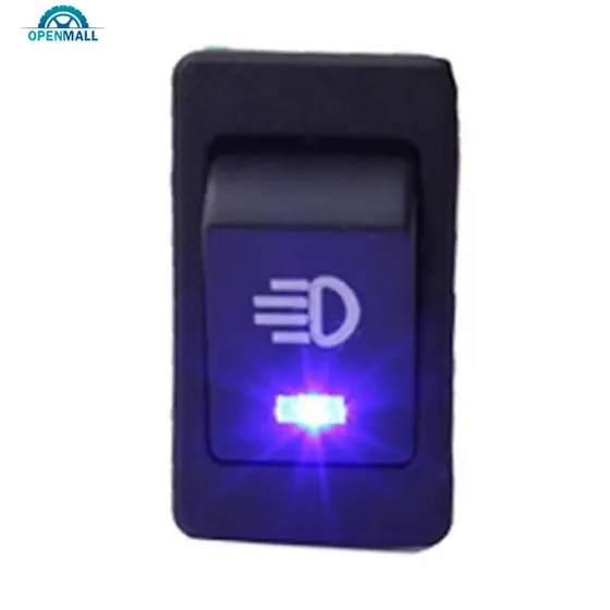 OM Opcional Forma De Barco Colorido 12V 35A Carro Luz De Nevoeiro Rocker Interruptor De LED Para Uso Em