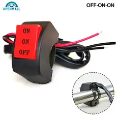 OPENMALL Motocicleta Guiador LED Interruptor Do Farol Muito Perto De Três Linhas Botão De Luz Condução Moto E6Q3