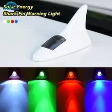 OPENMALL Carro Energia Solar Antena De Barbatana De Tubarão LED Luzes Traseiras De Advertência 8 Telhado Automático Deco