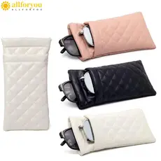 ALLFORYOU1 Bolsa Para Óculos De Camada Dupla , Portátil À Prova D'água Sol , Couro PU