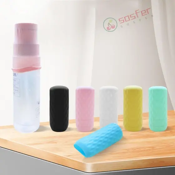 Tampa De Garrafa De Silicone SOSFER 3 Unidades , À Prova De Vazamento Elástica , Recipiente De Viagem