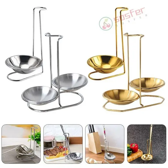 SOSFER Spoon Utensil Rack Criativo De Utensílios De Cozinha Vertical Acessórios Colher De Sopa Suporte De Descanso