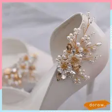 DORA 2PCS (1 Pares) Sapatos De Rhinestone Clip Feminino Femininos Acessórios Para Salto Alto/Boots Noiva Crystal Flower