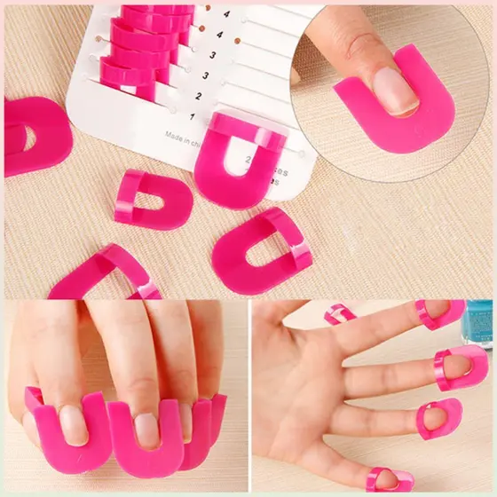 ME 26pcs Molde De Esmalte De Unhas Manicure Finger Protector