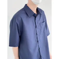 Estilo Hong Kong primavera não-ferro camisa branca masculina solta rua Wear camisa bonito versão coreana ins na moda Cas