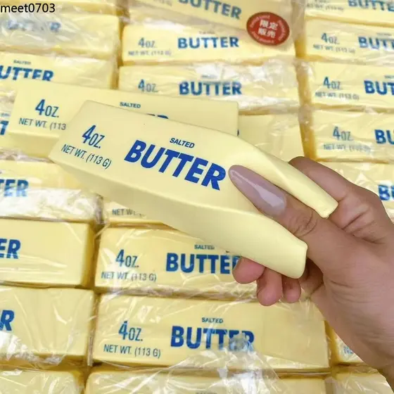 Pedaços De Manteiga Brinquedo De Descompressão Recuperação Lenta Liberação De Estresse Comida Espremer Brinquedos Criati