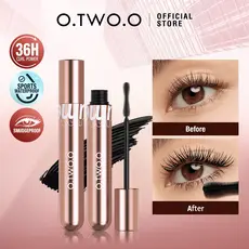 O.TWO.O Máscara Super à Prova d'Água 36H, Volume Duradouro, Cílios Curvados, Maquiagem para os Olhos