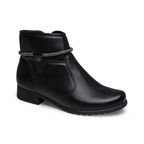 Bota Feminina Casual Dakota Cano Curto Zíper Salto Baixo Moda Inverno Confortável Original