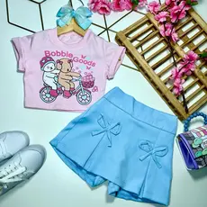 Short Saia Infantil menina Alfaiataria do 4 ao 12