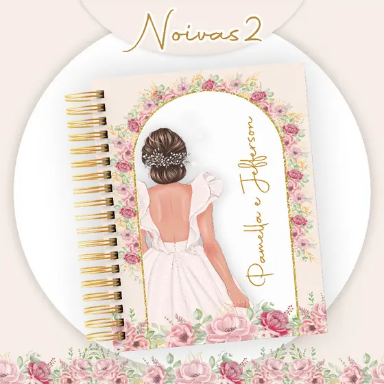 Rose - Planner da Noiva Capa - Agenda para Organizar seu casamento escolha sua capa - 216 páginas