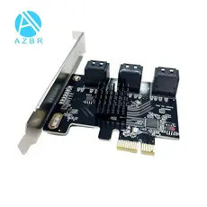 Adaptador SATA PCIe PCI-E 1X Para SATA3.0 Placa De Expansão De 6 Portas SATA3.0 Controlador HDD
