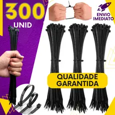 Kit 300 ou 200 un - Abraçadeira de Nylon C/ UV Cinta Plástica Fita Hellermann Enforca Gato Versátil