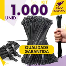 Kit 1000 ou 500 un - Abraçadeira de Nylon C/ UV Cinta Plástica Fita Hellermann Enforca Gato