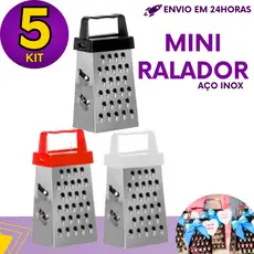 Kit 5 - Mini Ralador 4 Faces Aço Inox 8cm Para Lembrancinhas Decoração Temperos