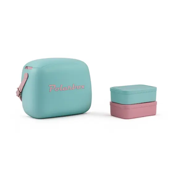 Polarbox Bolsa Térmica Marmita Caixa Lancheira Cooler Retrô Vintage Praia Piscina 6 Litros Fitness