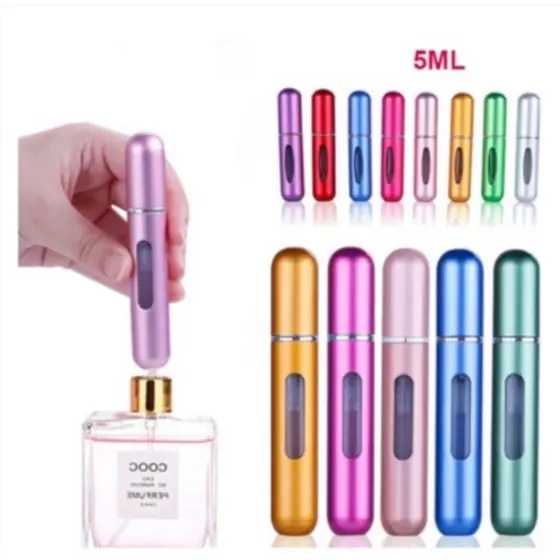 Mini porta perfume Atomatizador de Perfume Spray Frasco Recarregável 5ml