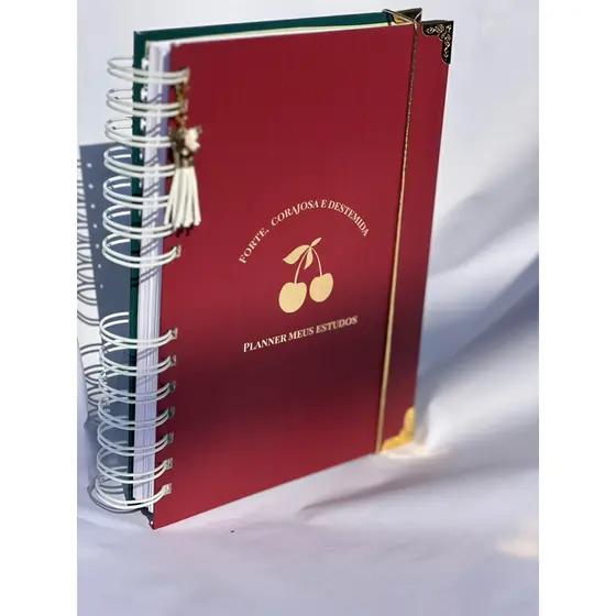 Planner de Estudo, Caderno de estudo, Agenda de Estudos, A5 Efeito Metalizado, Planner Hot Stamping, Foil dourado
